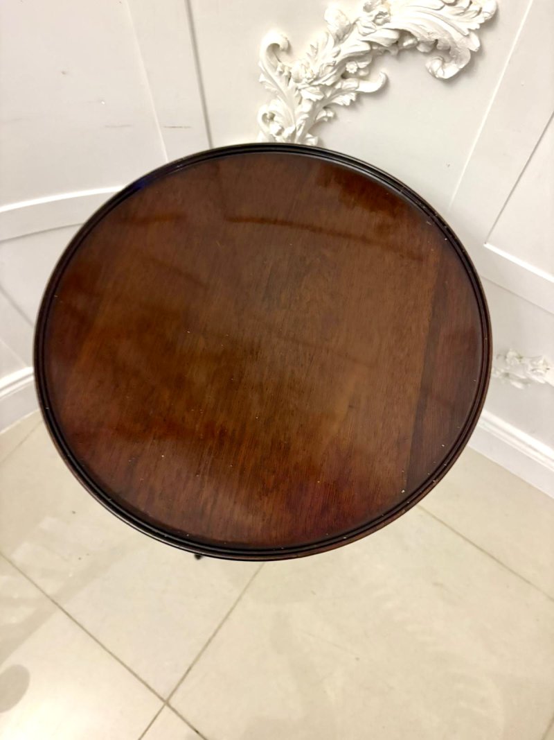 Antique Quality Mahogany Tripod Side / Lamp Table